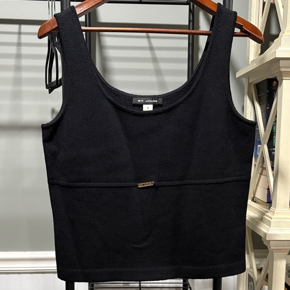 St. John Classic Black Tank Top